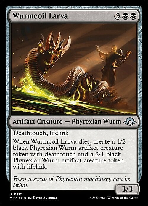 Larva di Wurm Attorcigliato Card Front