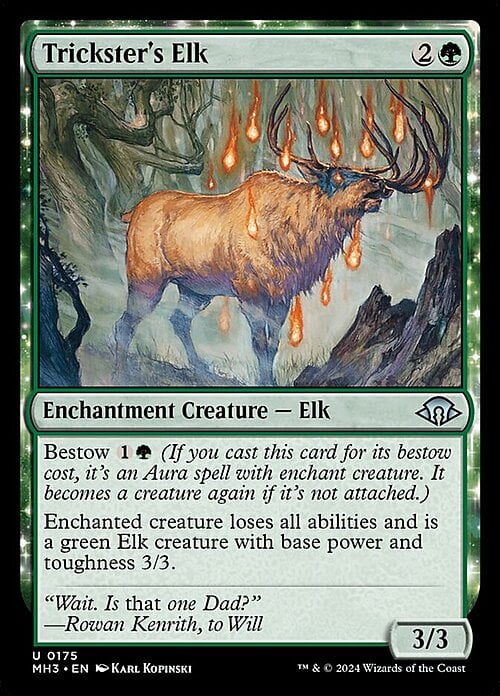 Trickster's Elk Card Front