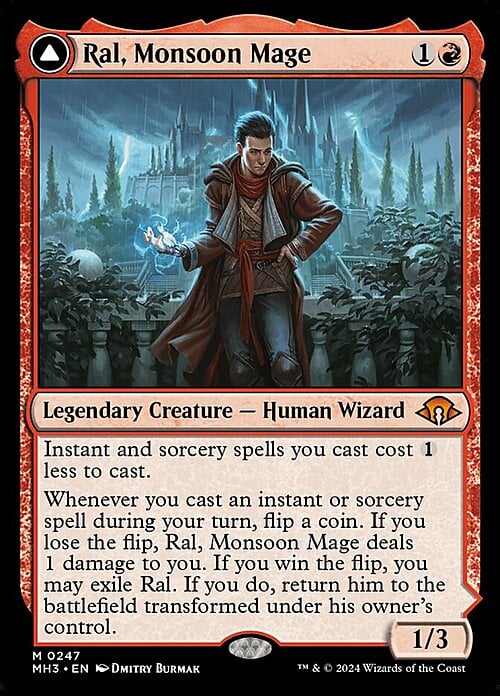 Ral, Monsoon Mage // Ral, Leyline Prodigy Card Front
