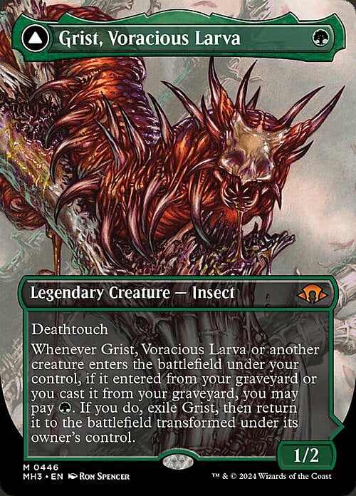 Grist, Voracious Larva // Grist, the Plague Swarm Card Front