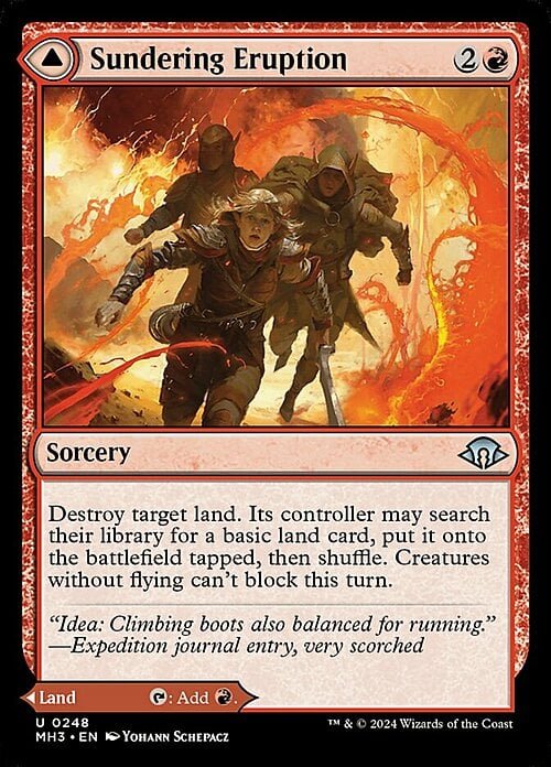 Sundering Eruption // Volcanic Fissure Card Front