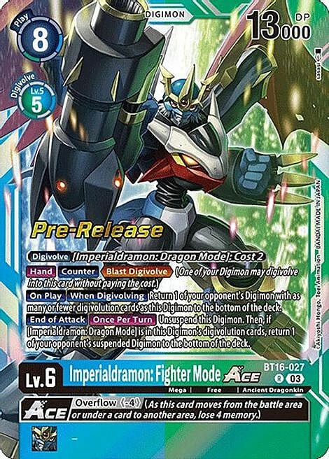 Imperialdramon: Fighter Mode Ace Frente