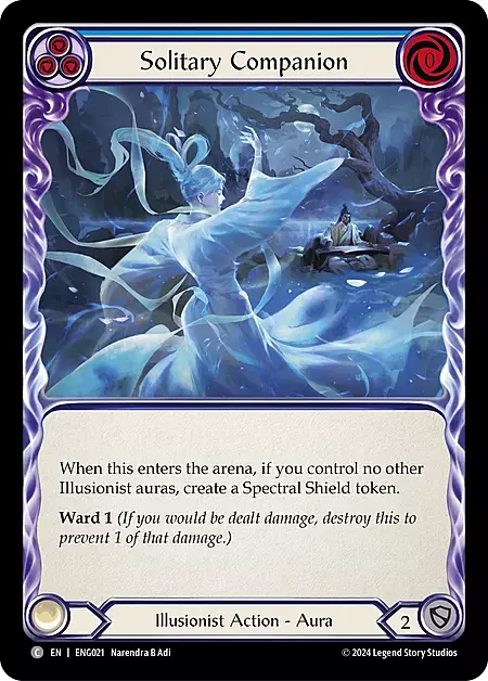 Solitary Companion (Blue) Card Front