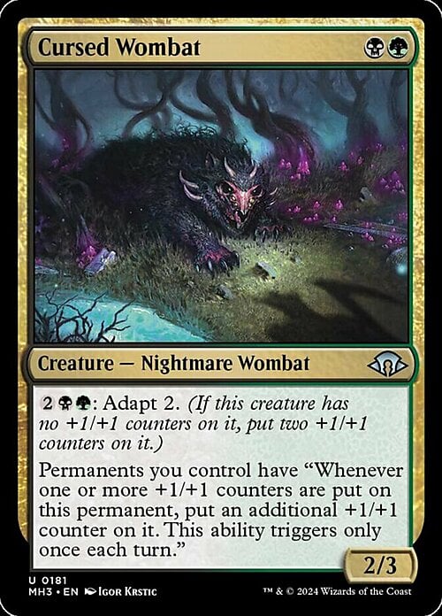 Cursed Wombat Card Front