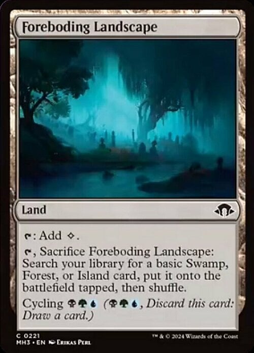 Foreboding Landscape Card Front