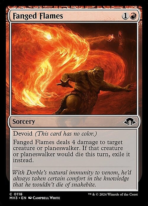 Fanged Flames Card Front