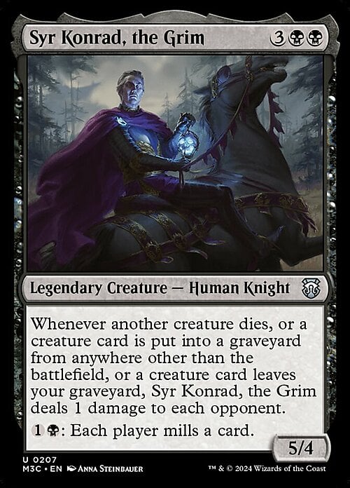 Syr Konrad, the Grim Card Front