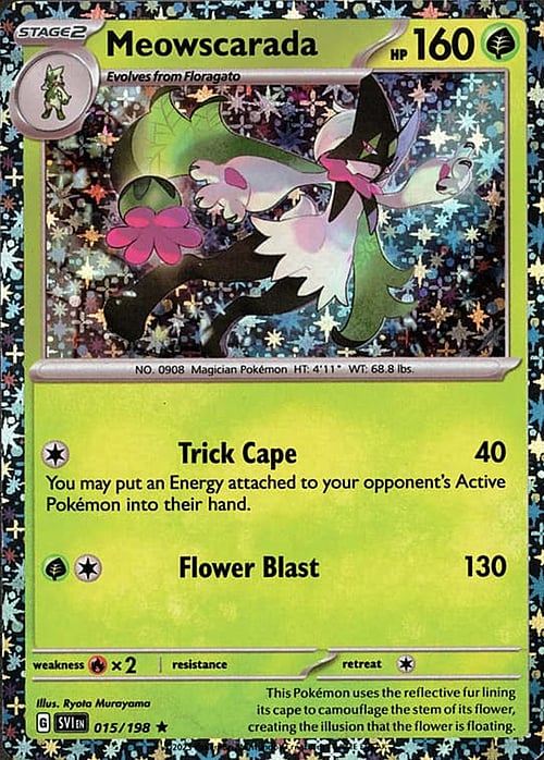 Meowscarada [Trick Cloak | Flower Bomb] Card Front