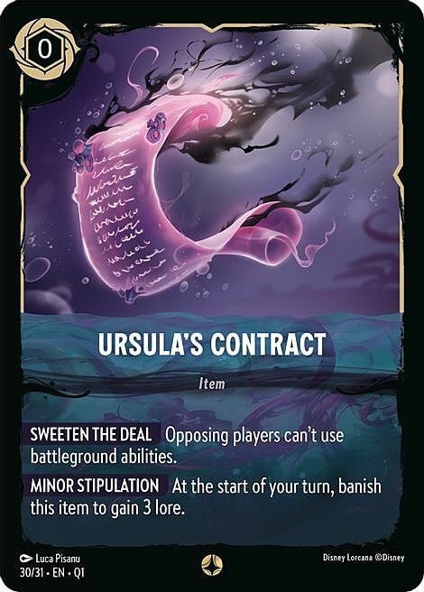 Ursula's Contract Card Front