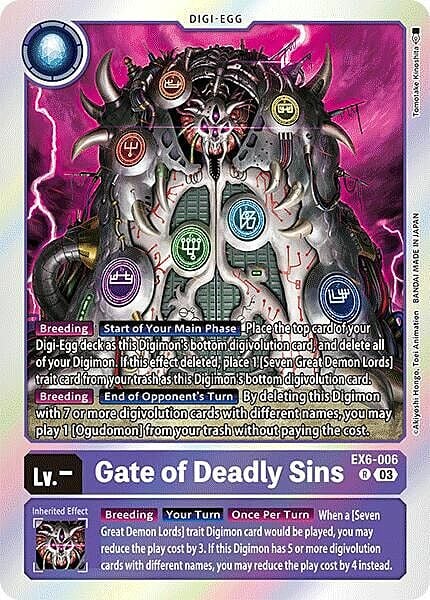 Gate of Deadly Sins Card Front