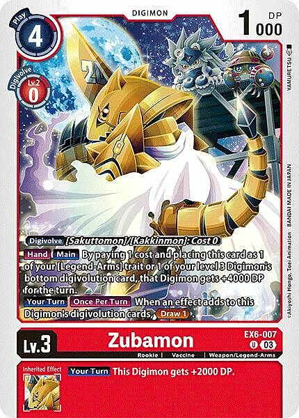 Zubamon Card Front