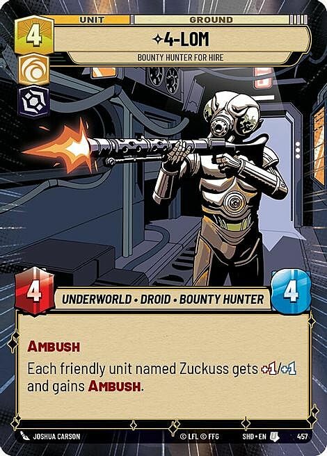 4-LOM - Bounty Hunter for Hire Card Front