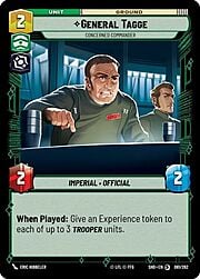 General Tagge - Concerned Commander