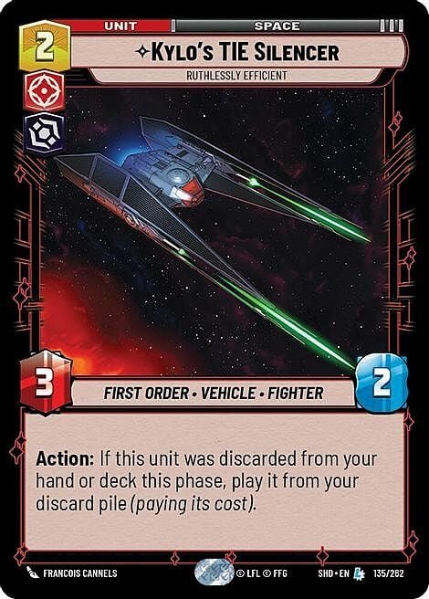 TIE Silencer di Kylo, Efficiente e Spietato Card Front