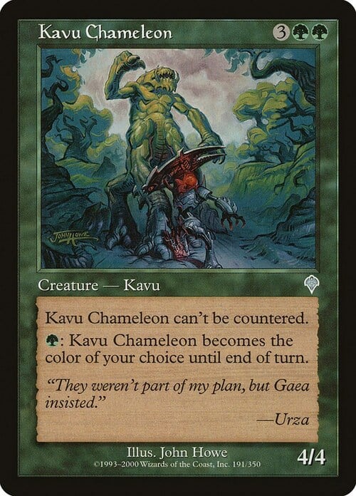 Camaleonte di Kavu Card Front