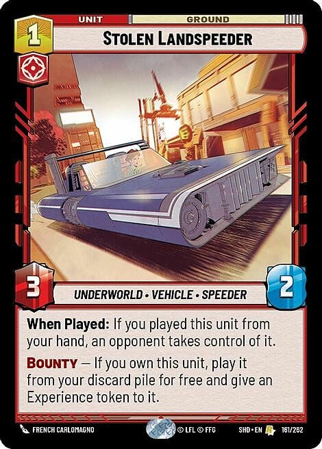 Landspeeder Rubato Card Front