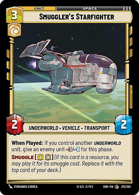 Smuggler's Starfighter Card Front