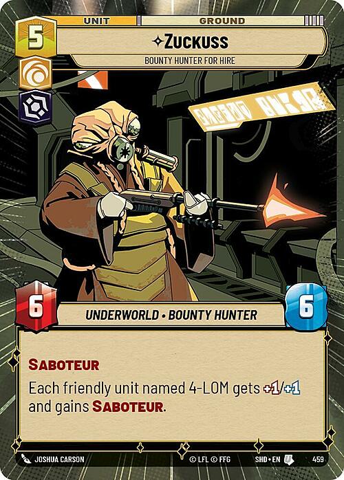 Zuckuss - Bounty Hunter for Hire Card Front