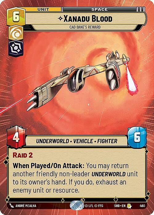 Xanadu Blood, Cad Bane's Reward Card Front