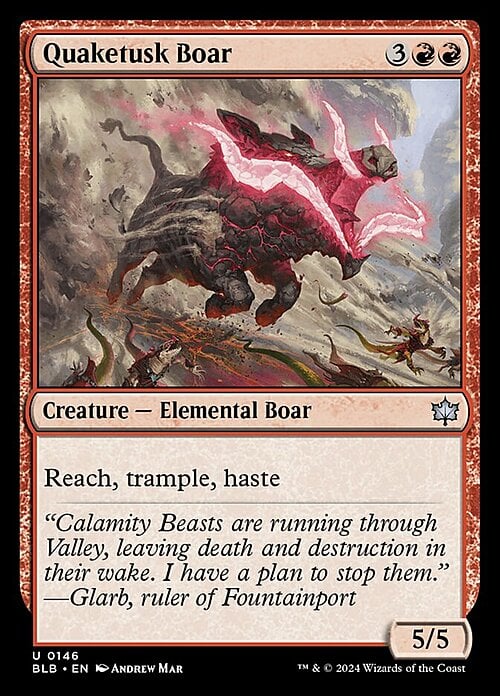 Quaketusk Boar Card Front