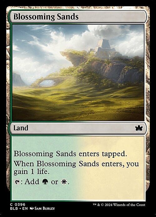 Blossoming Sands Card Front