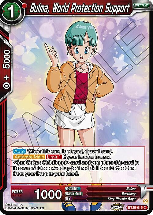 Bulma, World Protection Support Frente