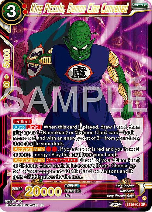 King Piccolo, Demon Clan Convened Card Front