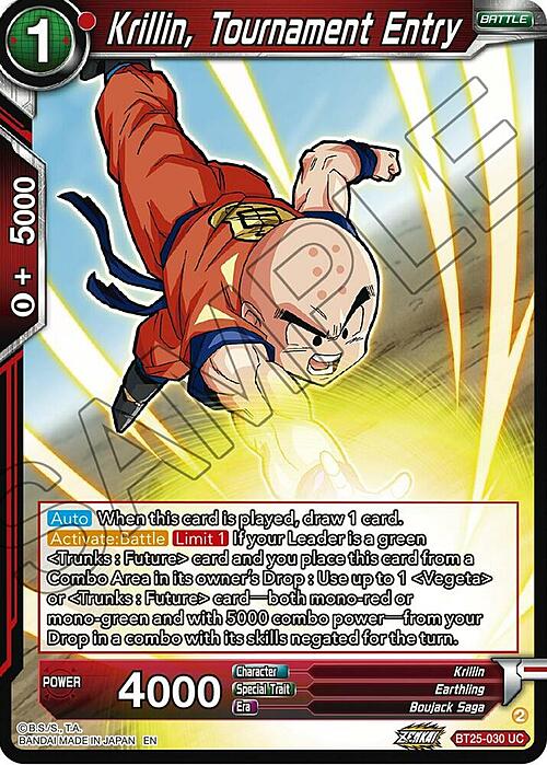 Krillin, Tournament Entry Frente