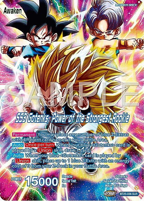 Gotenks // SS3 Gotenks, Power of the Strongest Rookie Card Front