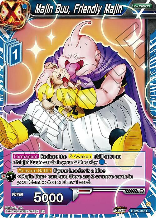 Majin Buu, Friendly Majin Card Front