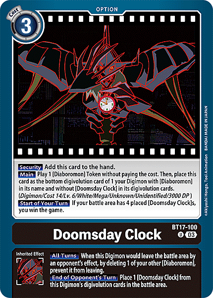 Doomsday Clock Card Front