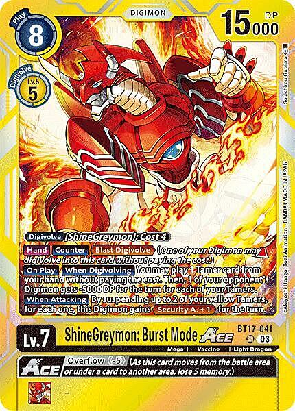 ShineGreymon: Burst Mode Ace Frente