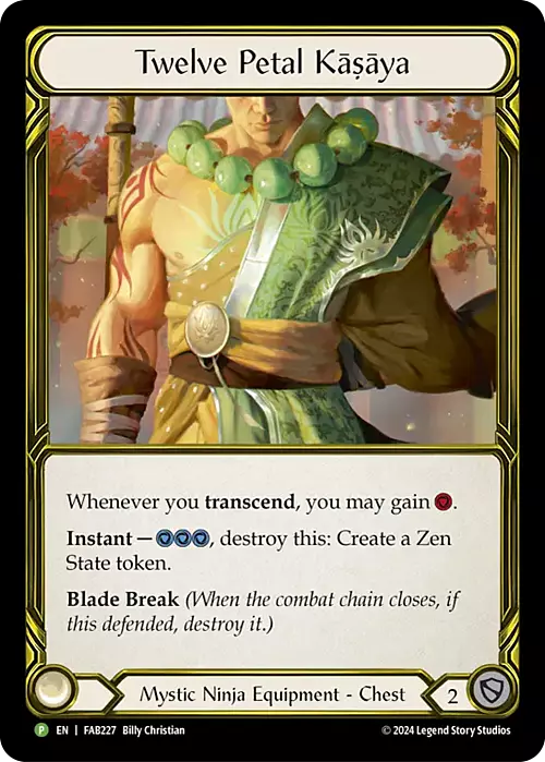 Twelve Petal Kasaya Card Front