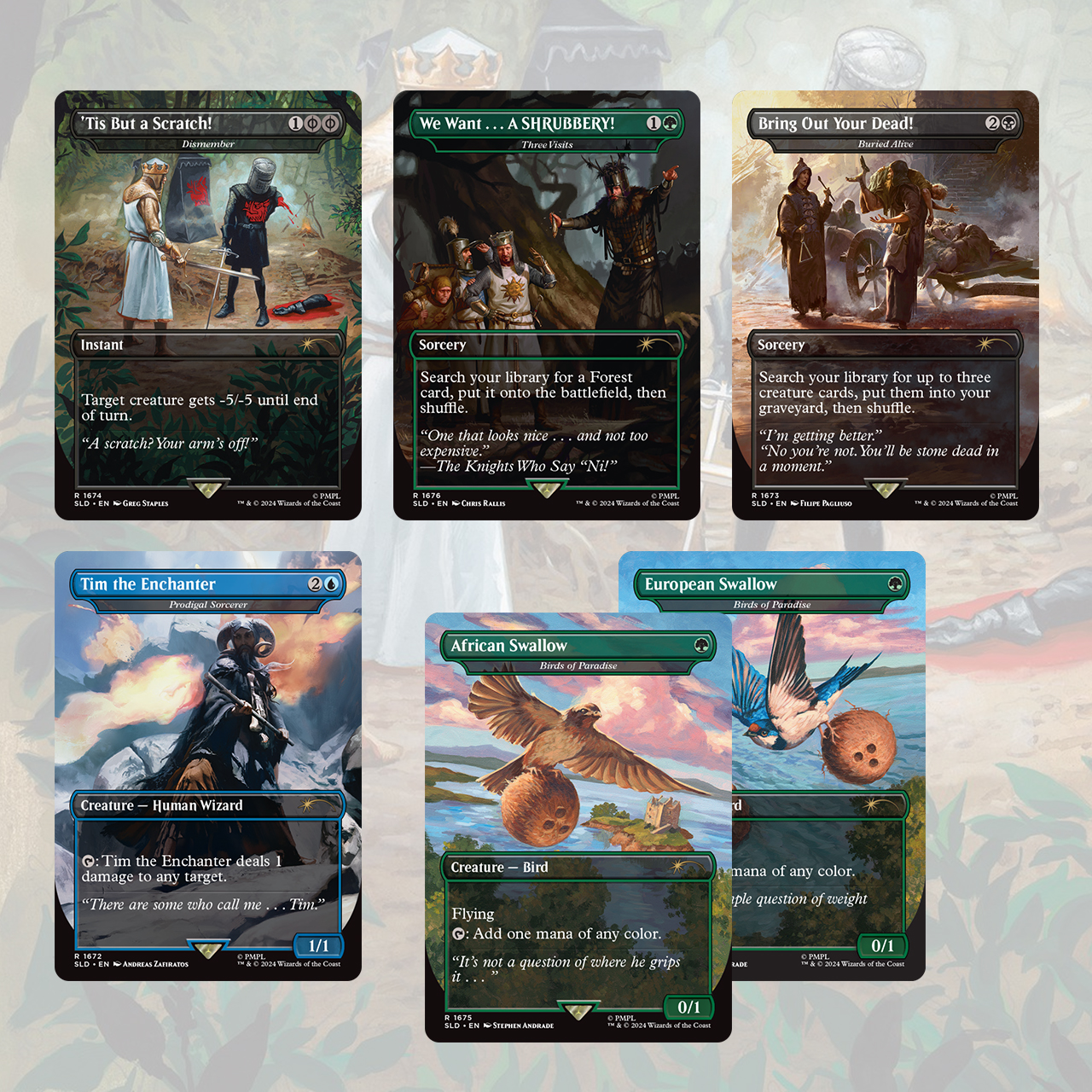 Secret Lair Drop Series: Inside an Elevator Superdrop: Secret Lair x Monty Python and the Holy Grail: Vol. 1 Set