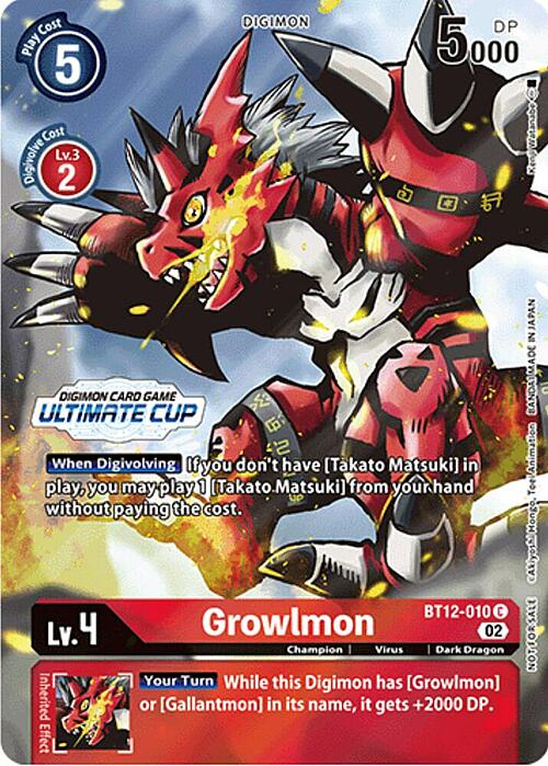 Growlmon Card Front