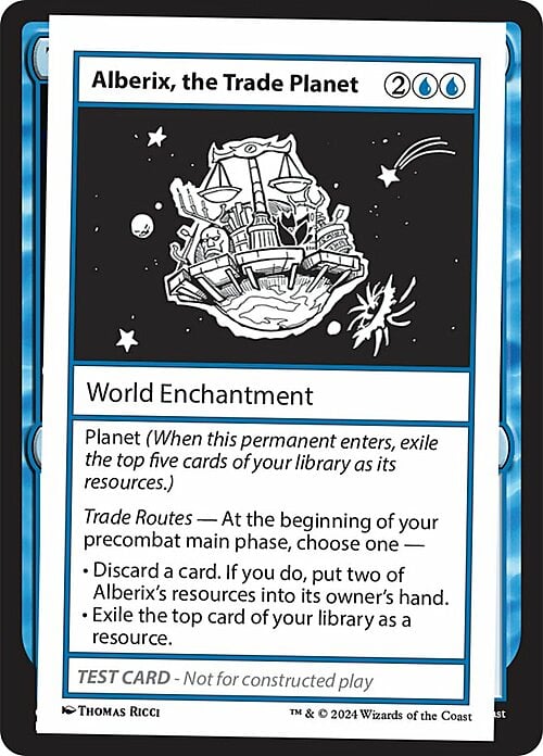 Alberix, the Trade Planet Card Front