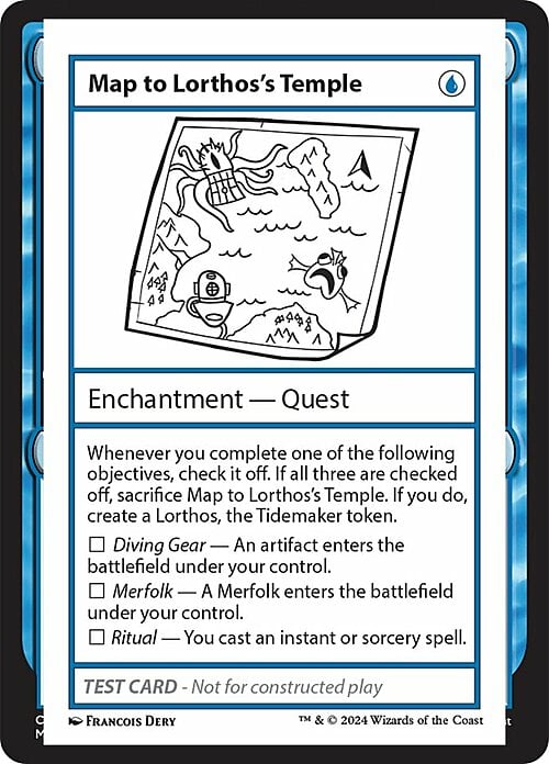 Map to Lorthos's Temple Card Front