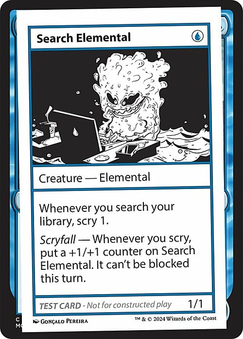 Search Elemental Card Front