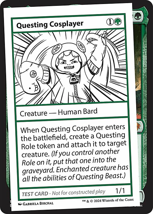 Questing Cosplayer Card Front