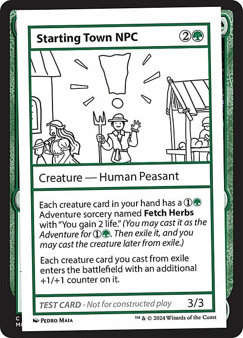 Starting Town NPC Card Front