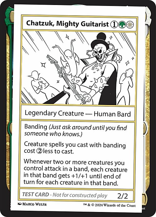 Chatzuk, Mighty Guitarist Card Front