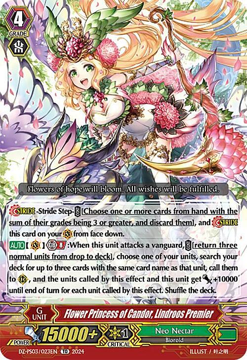 Flower Princess of Candor, Lindroos Premier [G Format] Frente