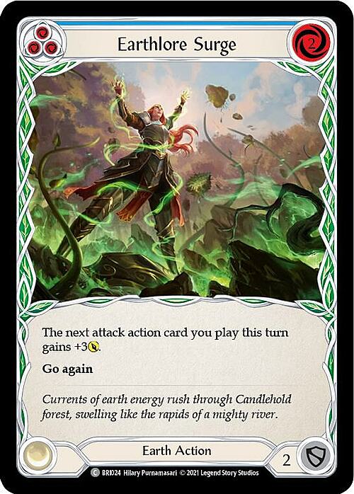 Earthlore Surge - Blue Card Front