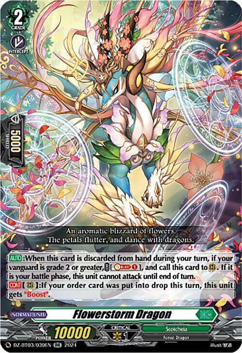 Flowerstorm Dragon Card Front