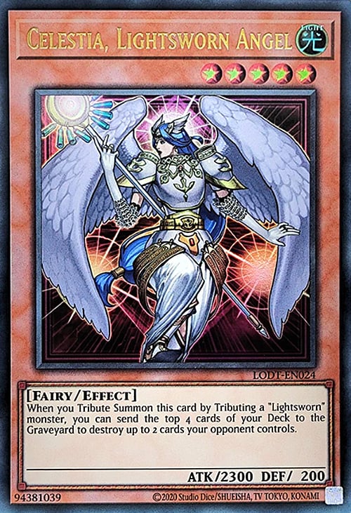 Celestia, Lightsworn Angel Card Front