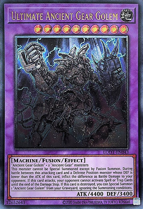 Ultimate Ancient Gear Golem Card Front