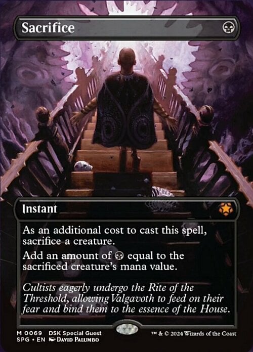 Sacrificio Card Front