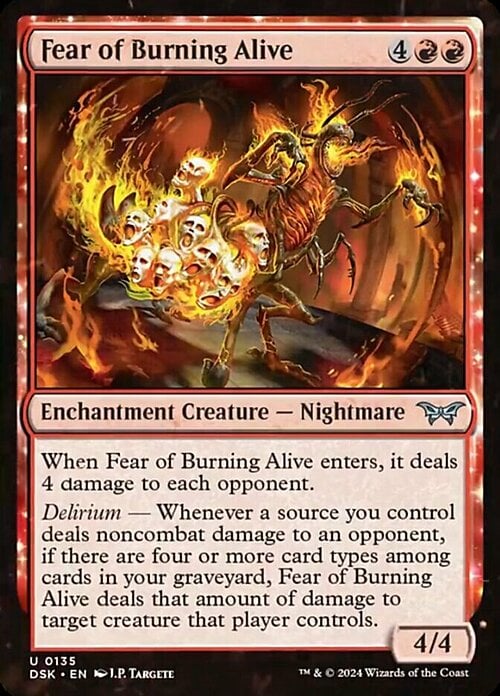 Fear of Burning Alive Card Front