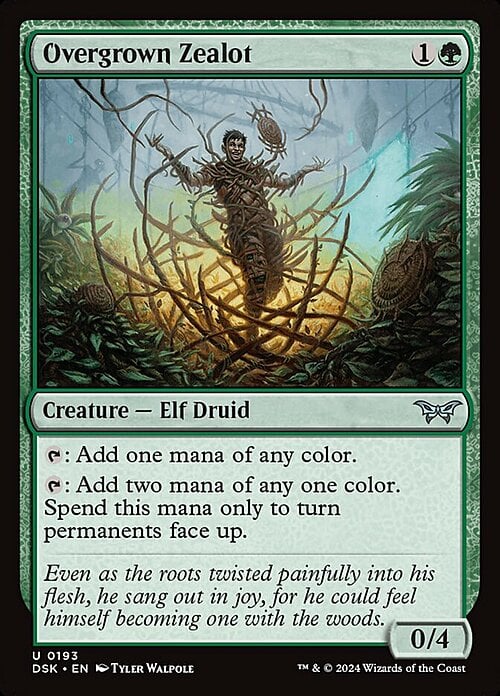 Overgrown Zealot Card Front