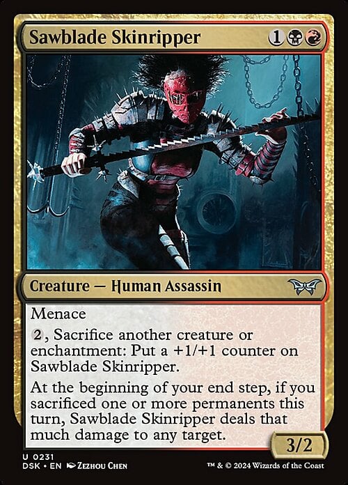 Sawblade Skinripper Card Front